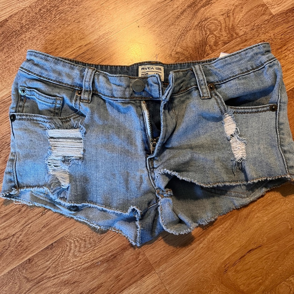 RVCA low rise denim shorts